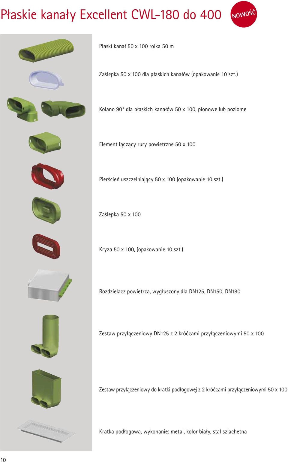 ) Zaślepka 50 x 100 Kryza 50 x 100, (opakowanie 10 szt.