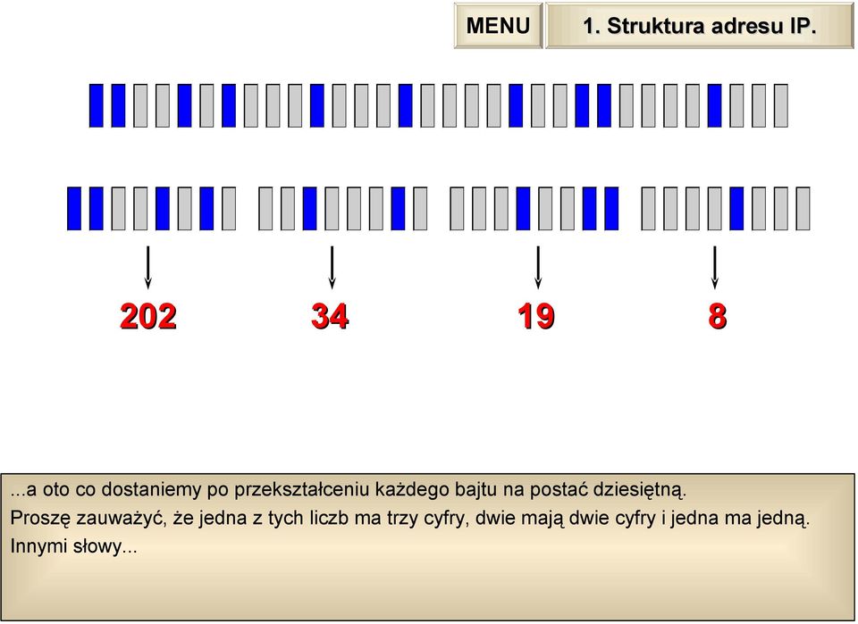 na postać dziesiętną.