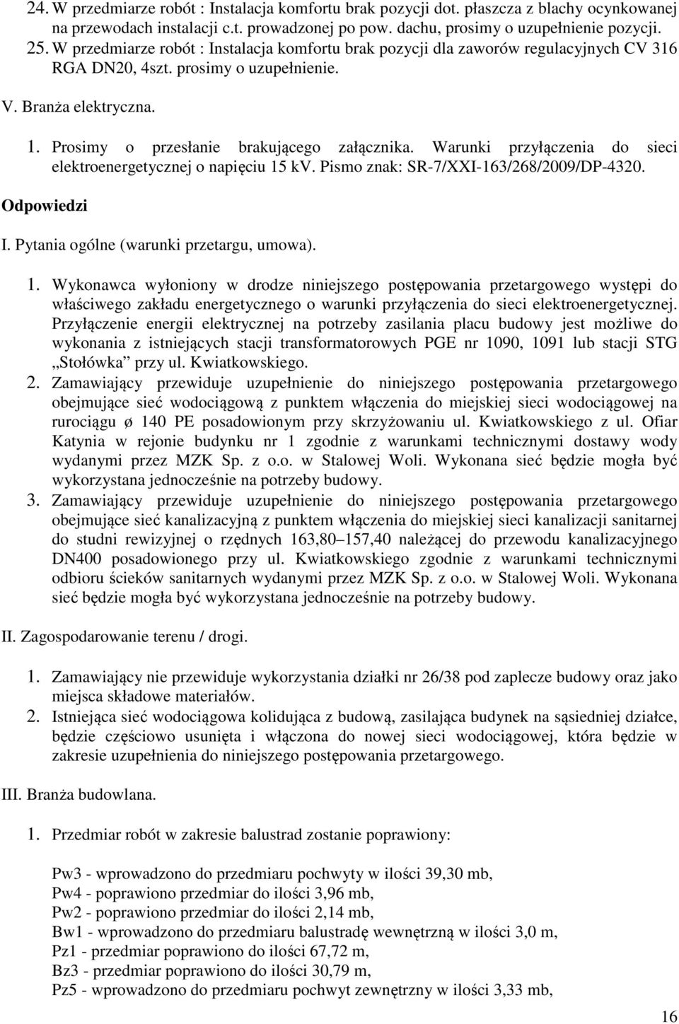 Warunki przyłączenia d sieci elektrenergetycznej napięciu 15