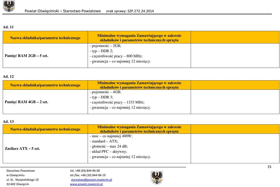 12 Pamięć RAM 4GB 2 szt.