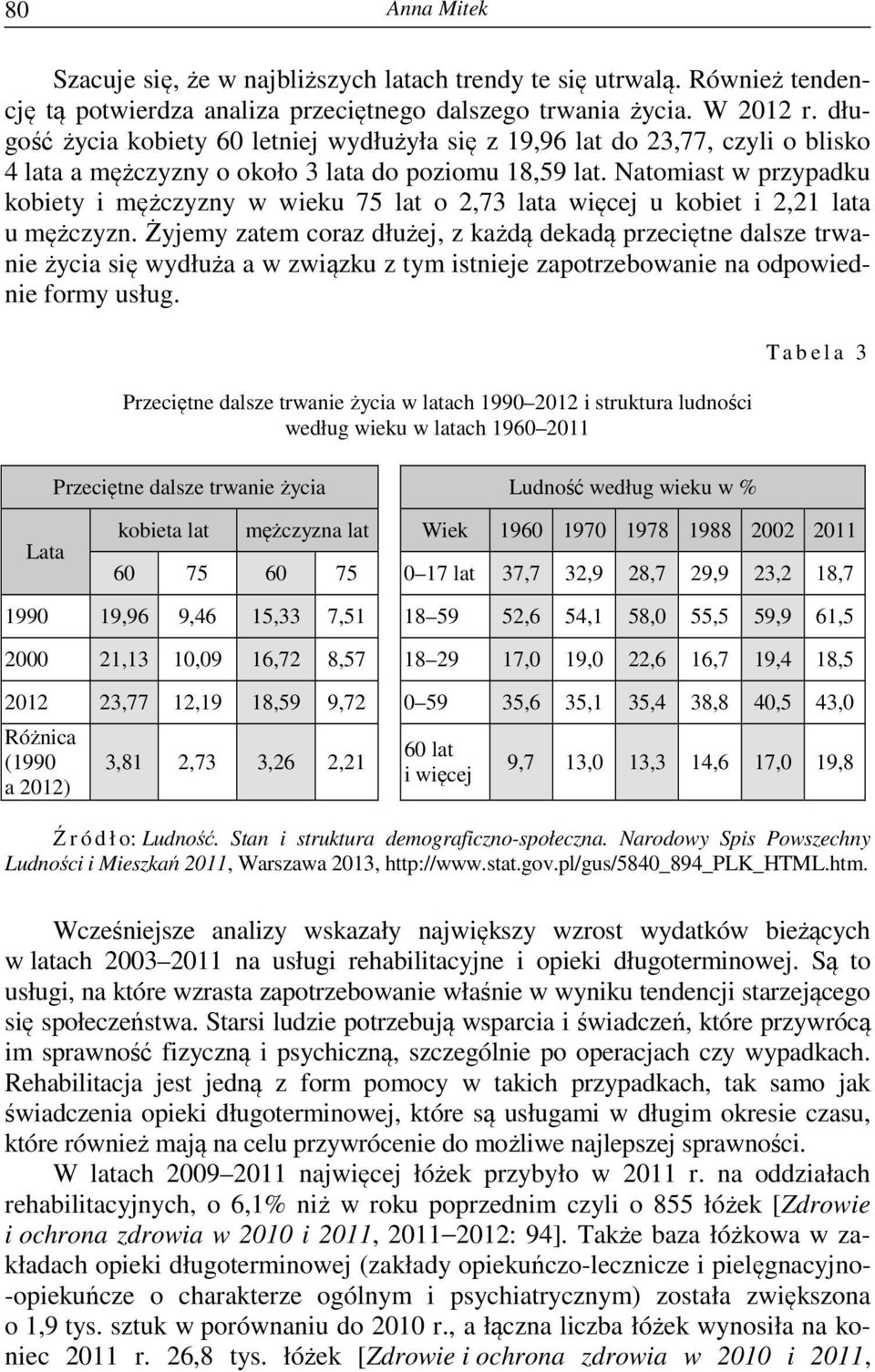 Natomiast w przypadku kobiety i mężczyzny w wieku 75 lat o 2,73 lata więcej u kobiet i 2,21 lata u mężczyzn.