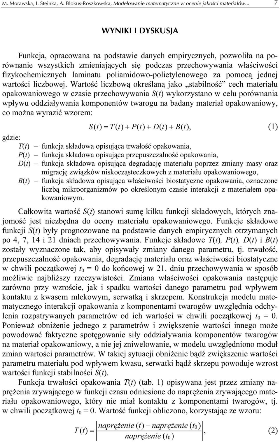 poliamidowo-polietylenowego za pomocą jednej wartości liczbowej.