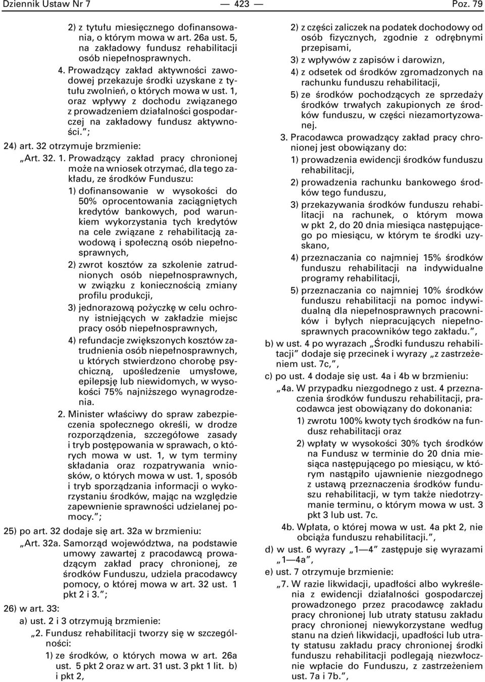 Prowadzàcy zak ad pracy chronionej mo e na wniosek otrzymaç, dla tego zak adu, ze Êrodków Funduszu: 1) dofinansowanie w wysokoêci do 50% oprocentowania zaciàgni tych kredytów bankowych, pod warunkiem