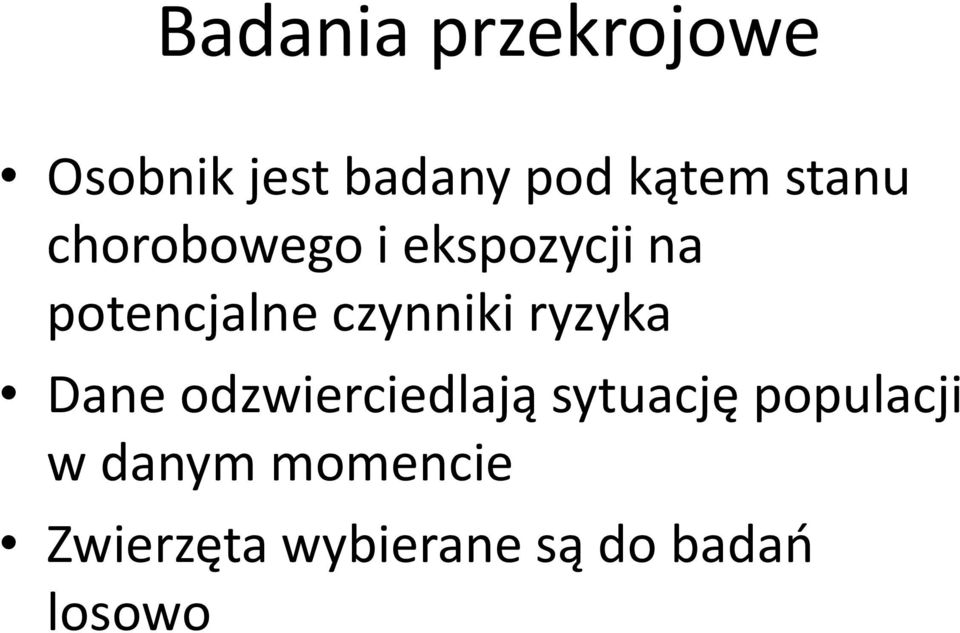 czynniki ryzyka Dane odzwierciedlają sytuację