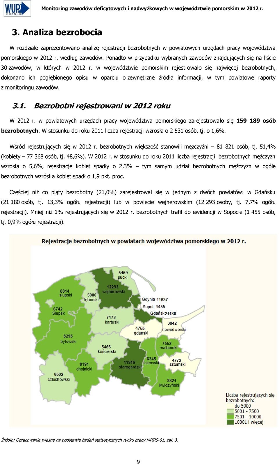 Ponadto w przypadku wybranych zawodów znajdujących się na liście 30 zawodów, w których w województwie pomorskim rejestrowało się najwięcej bezrobotnych, dokonano ich pogłębionego opisu w oparciu o