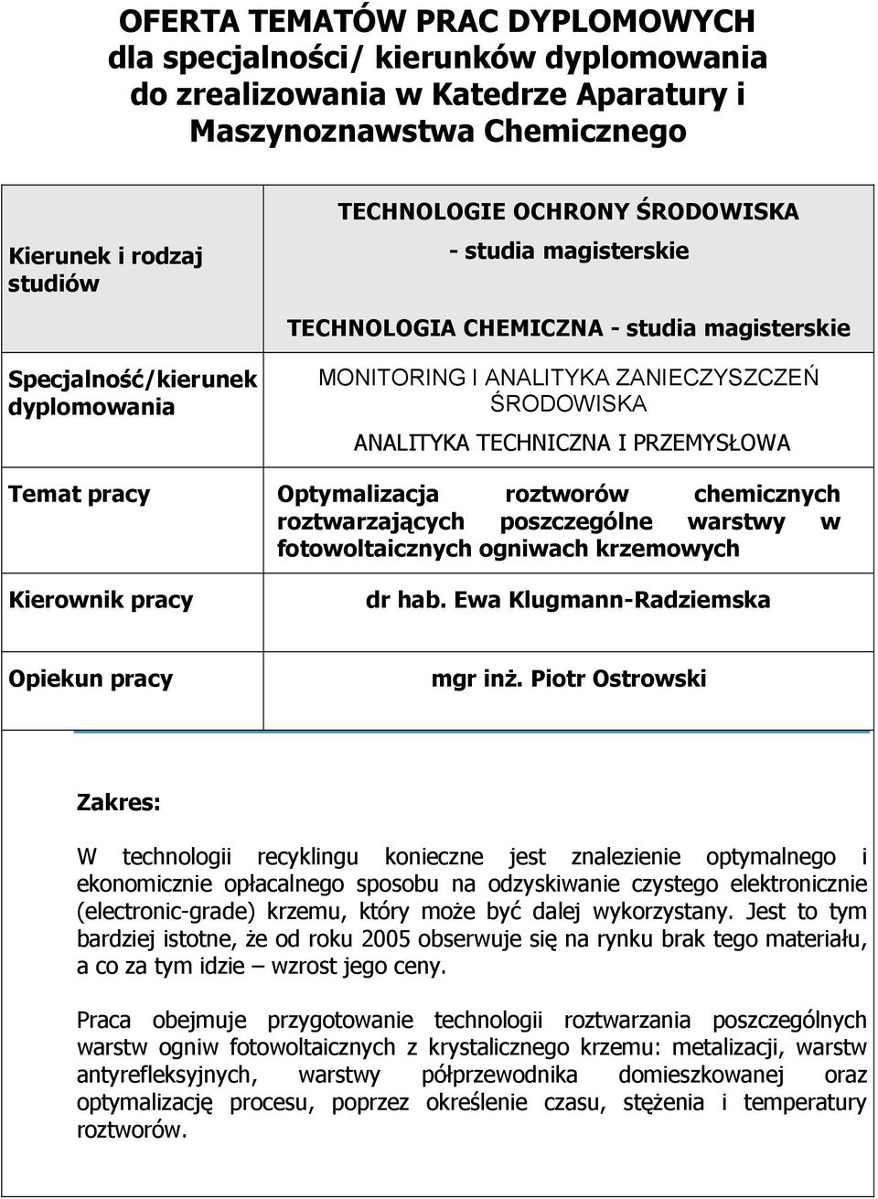 dalej wykorzystany. Jest to tym bardziej istotne, że od roku 2005 obserwuje się na rynku brak tego materiału, a co za tym idzie wzrost jego ceny.