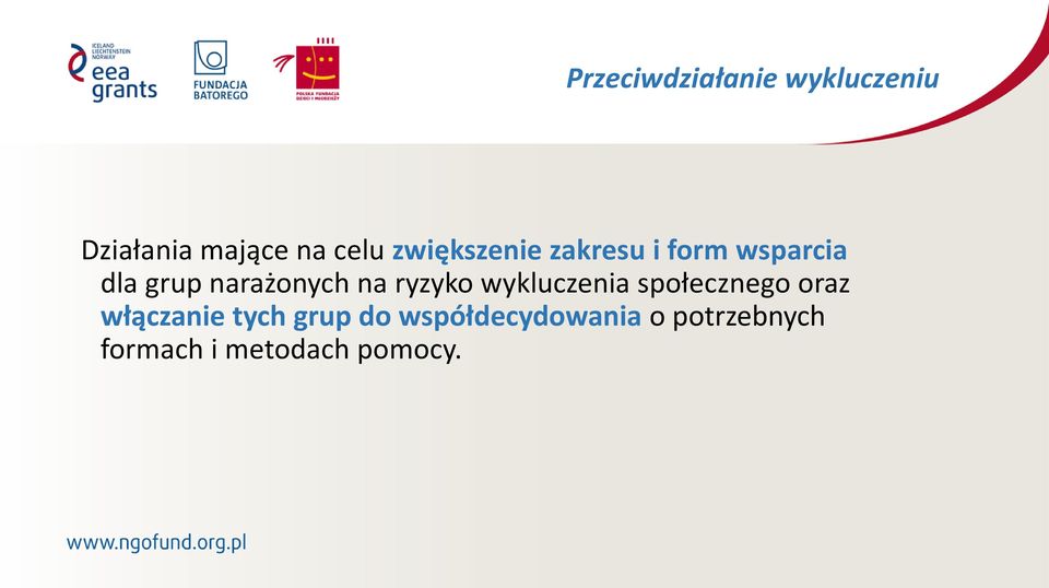 na ryzyko wykluczenia społecznego oraz włączanie tych