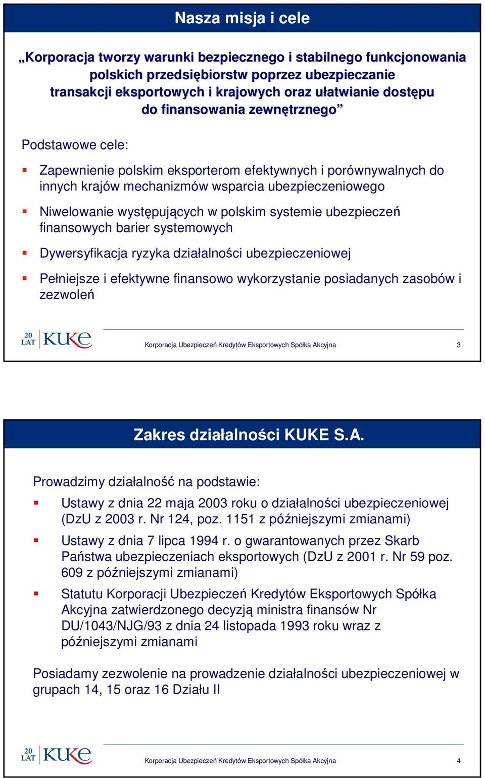 systemie ubezpieczeń finansowych barier systemowych Dywersyfikacja ryzyka działalności ubezpieczeniowej Pełniejsze i efektywne finansowo wykorzystanie posiadanych zasobów i zezwoleń Korporacja