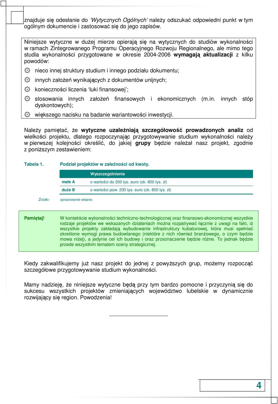 w okresie 2004-2006 wymagają aktualizacji z kilku powodów: nieco innej struktury studium i innego podziału dokumentu; innych załoŝeń wynikających z dokumentów unijnych; konieczności liczenia luki