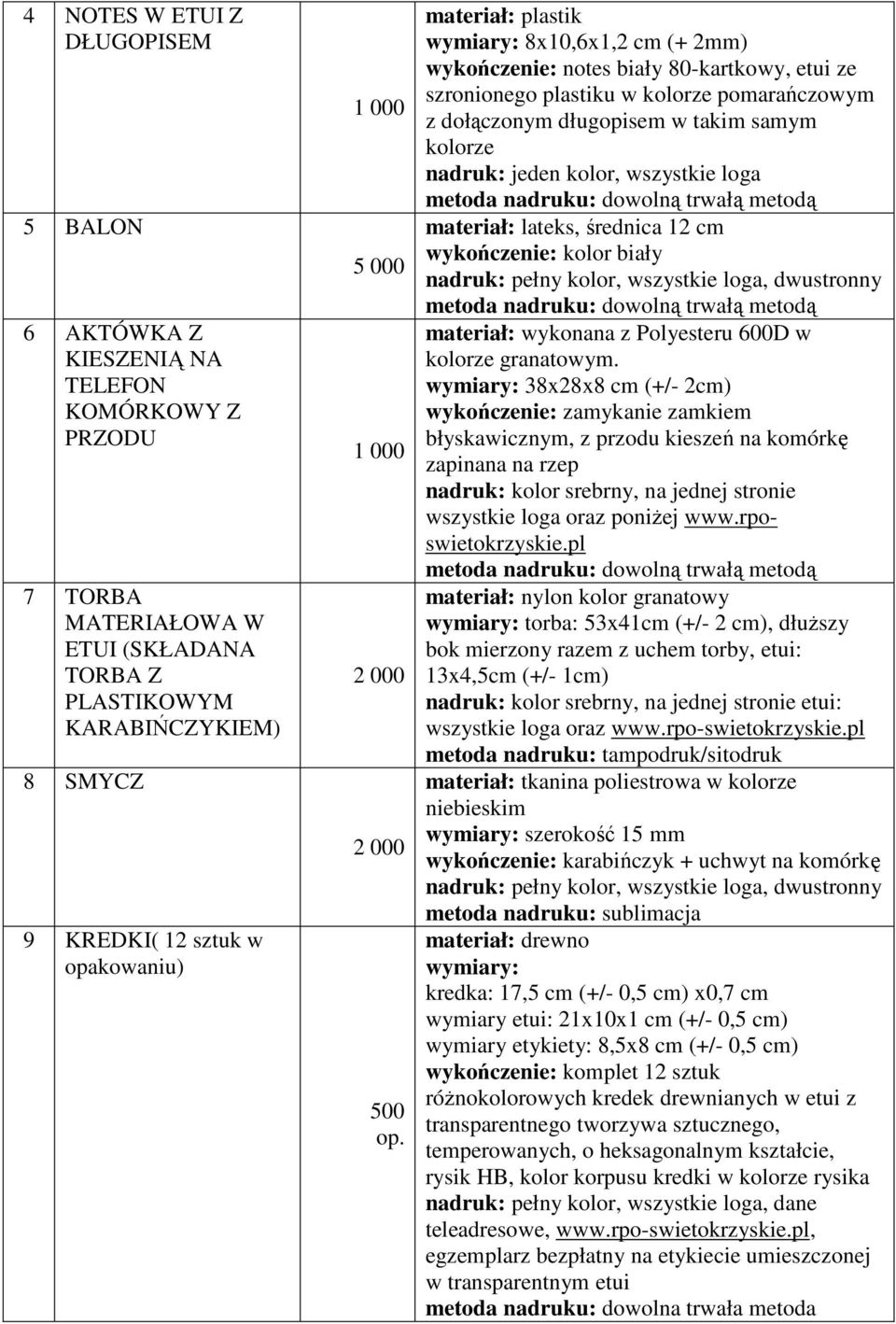 materiał: plastik wymiary: 8x10,6x1,2 cm (+ 2mm) wykończenie: notes biały 80-kartkowy, etui ze szronionego plastiku w kolorze pomarańczowym z dołączonym długopisem w takim samym kolorze nadruk: jeden