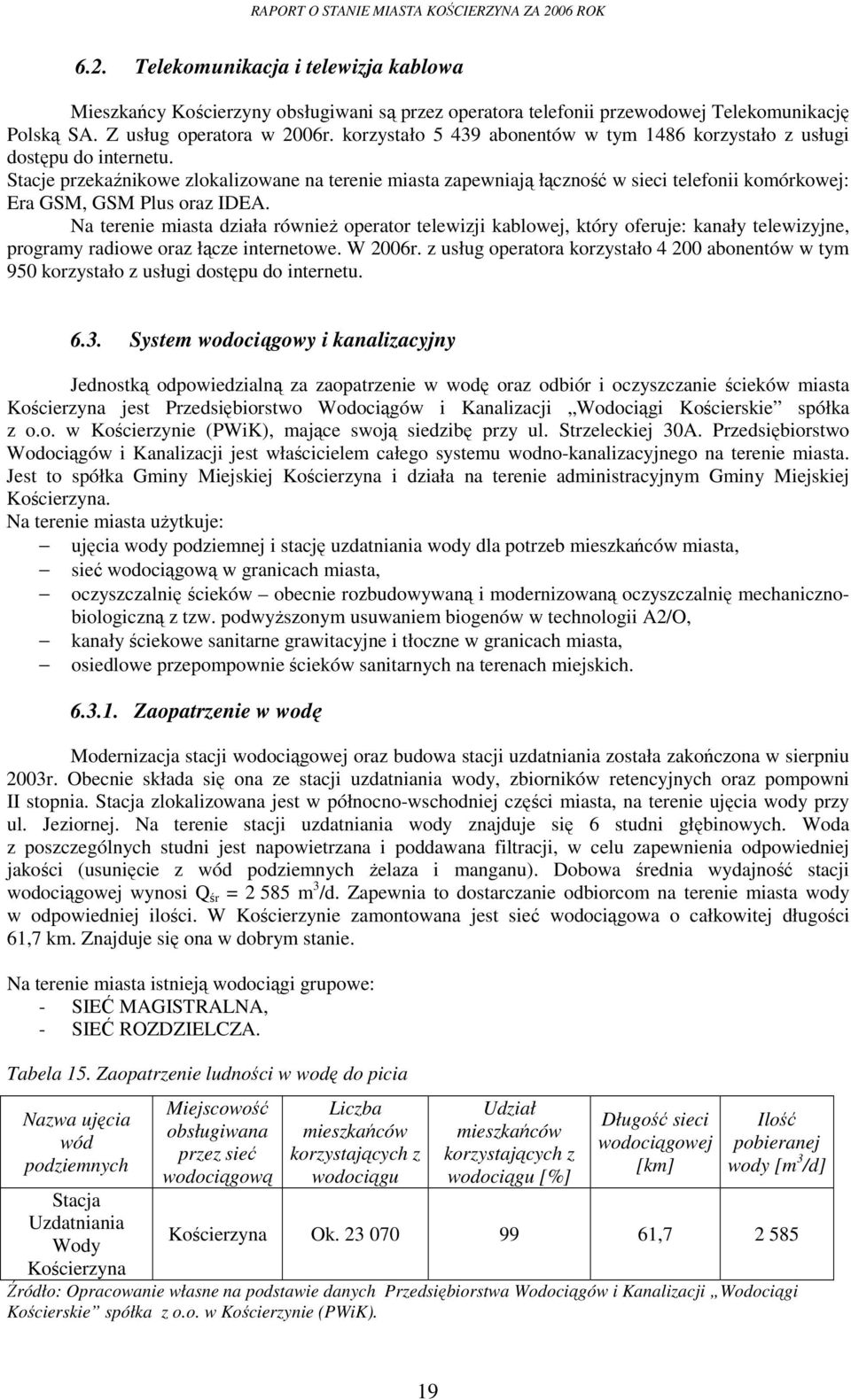 Stacje przekaźnikowe zlokalizowane na terenie miasta zapewniają łączność w sieci telefonii komórkowej: Era GSM, GSM Plus oraz IDEA.