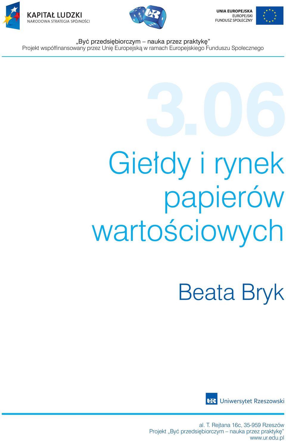 06 Giełdy i rynek papierów wartościowych Beata Bryk al. T.