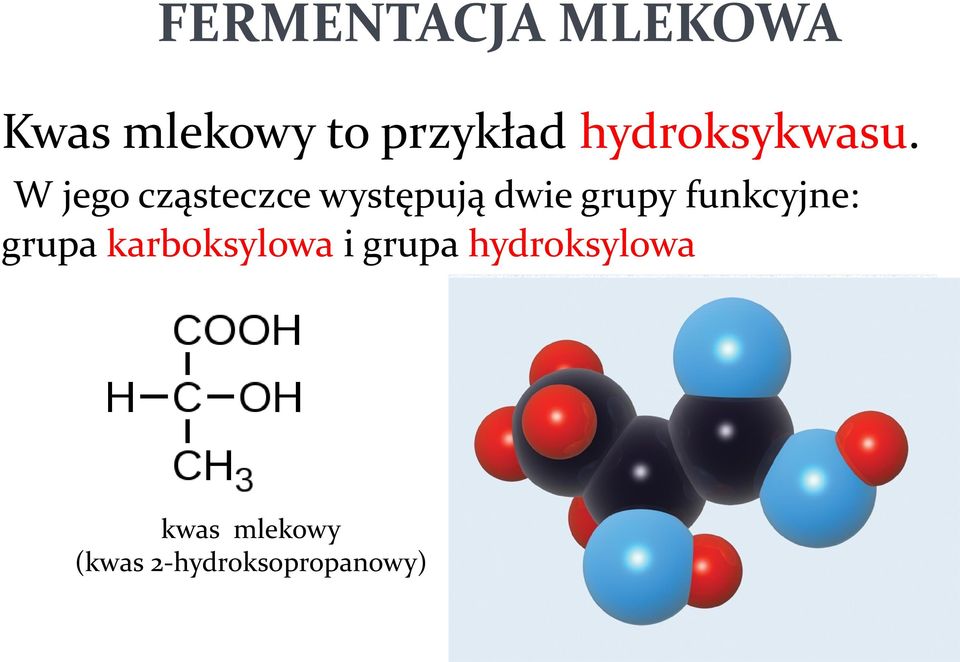 W jego cząsteczce występują dwie grupy