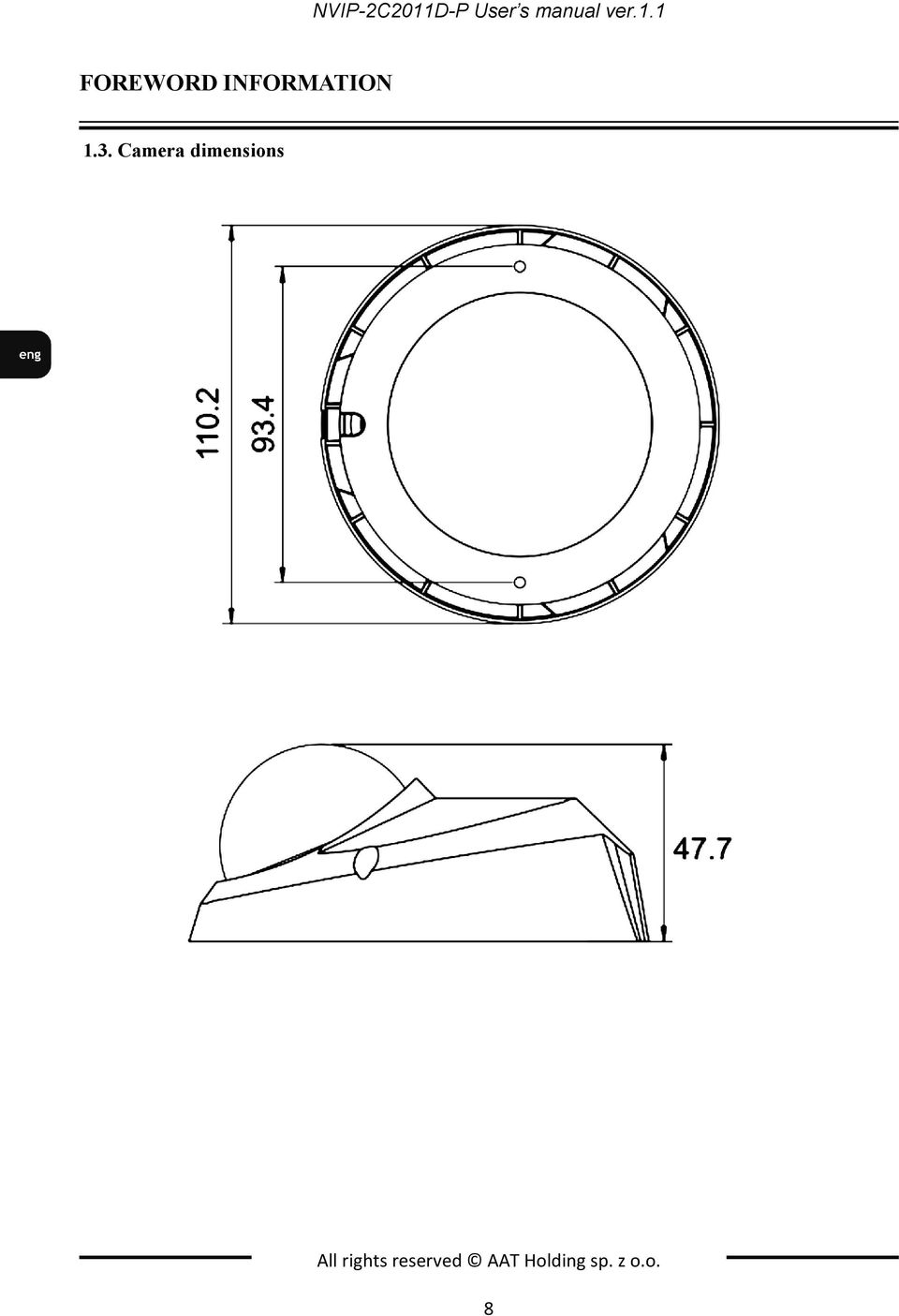 3. Camera dimensions All rights