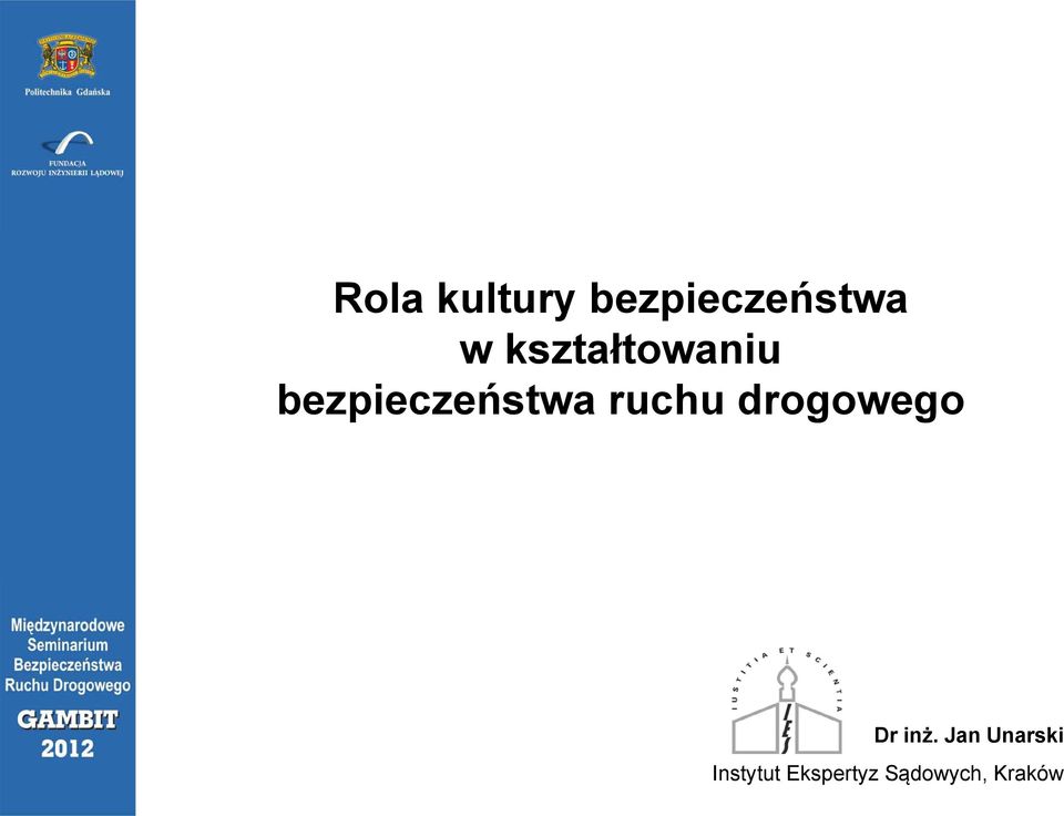 ruchu drogowego Dr inż.