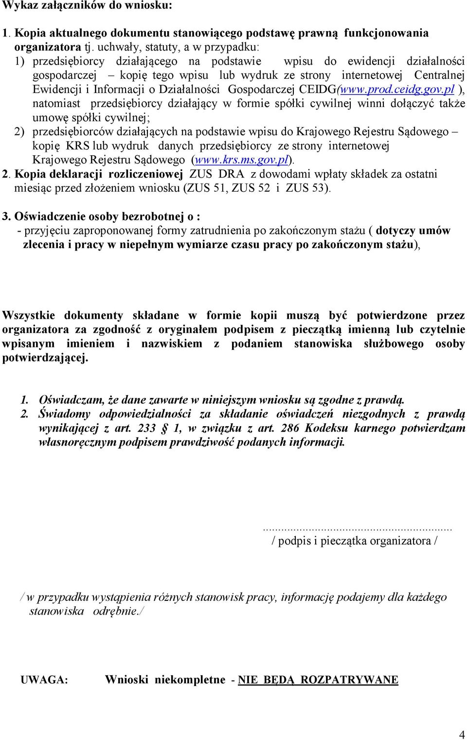 Informacji o Działalności Gospodarczej CEIDG(www.prod.ceidg.gov.