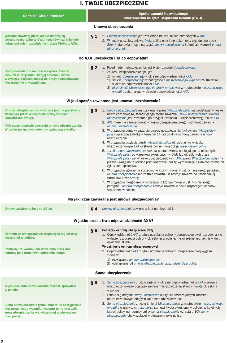 Wniosek ubezpieczeniowy, OWU, polisa oraz inne dokumenty uzgodnione przez Strony, stanowią integralną część umowy ubezpieczenia i określają warunki umowy ubezpieczenia.