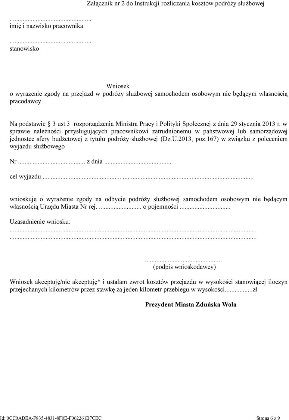 3 rozporządzenia Ministra Pracy i Polityki Społecznej z dnia 29 stycznia 2013 r.