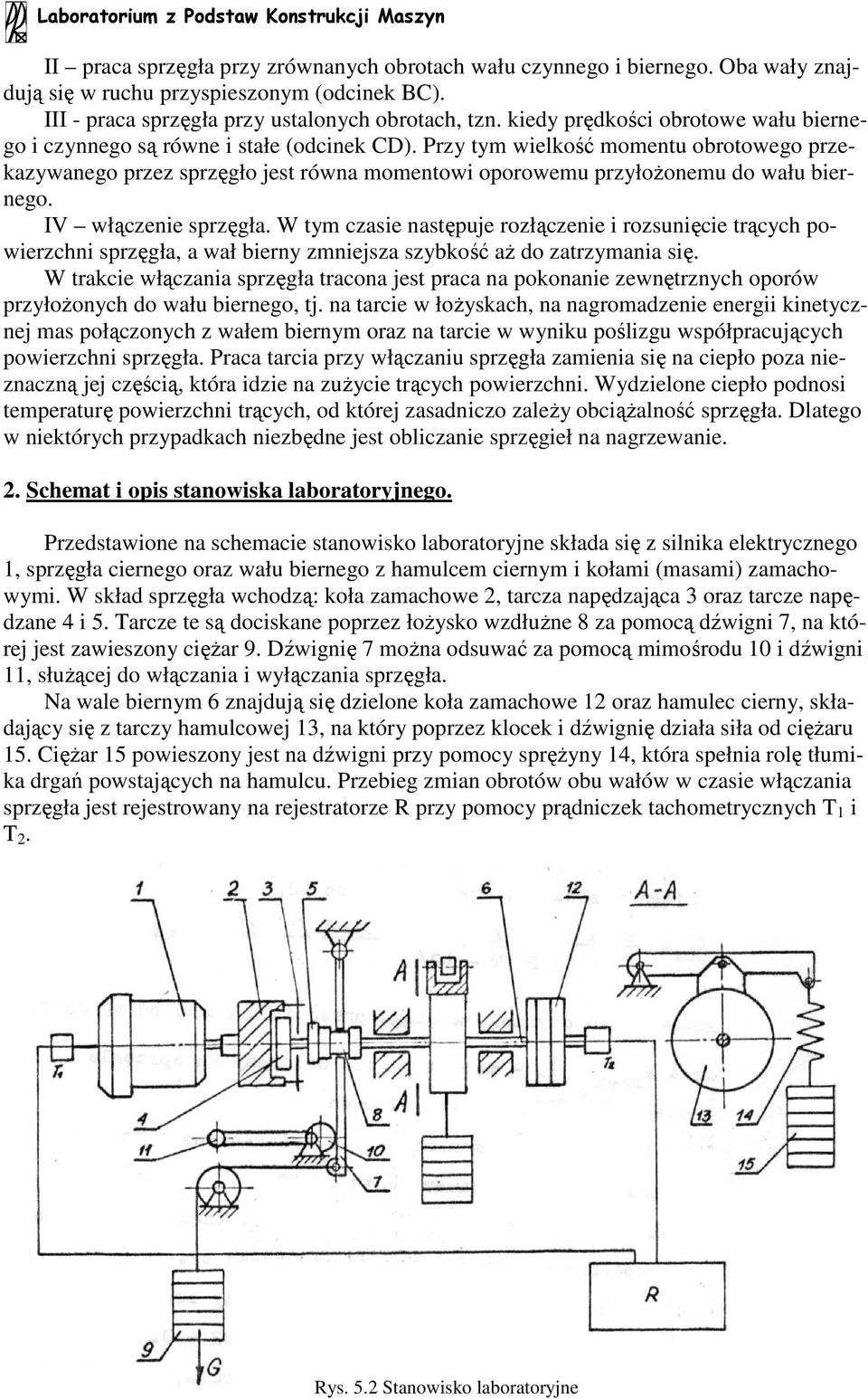 IV włącenie spęgła. W ym casie nasępuje ołącenie i osunięcie ących powiechni spęgła, a wał bieny mniejsa sybkość aŝ do aymania się.