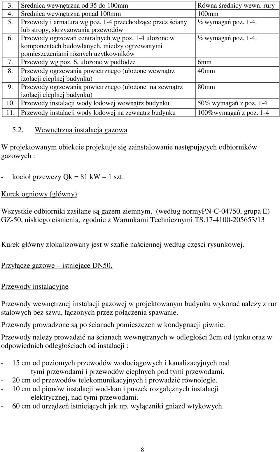 6, ułożone w podłodze 6mm 8. Przewody ogrzewania powietrznego (ułożone wewnątrz 40mm izolacji cieplnej budynku) 9.