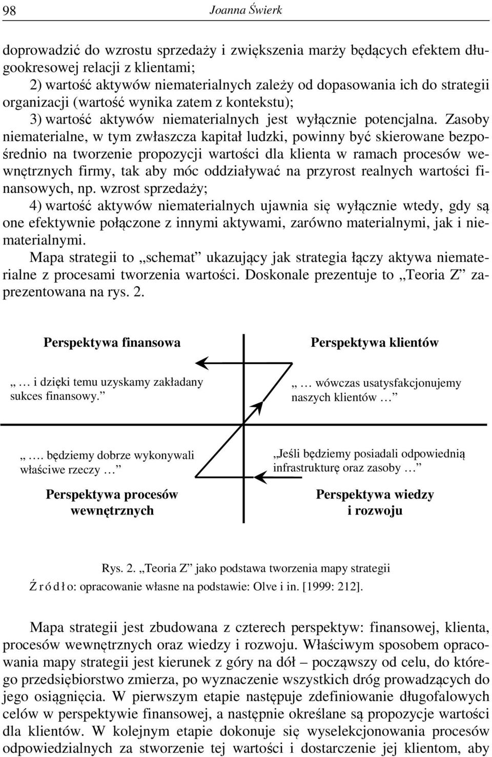 Zasoby niematerialne, w tym zwłaszcza kapitał ludzki, powinny być skierowane bezpośrednio na tworzenie propozycji wartości dla klienta w ramach procesów wewnętrznych firmy, tak aby móc oddziaływać na