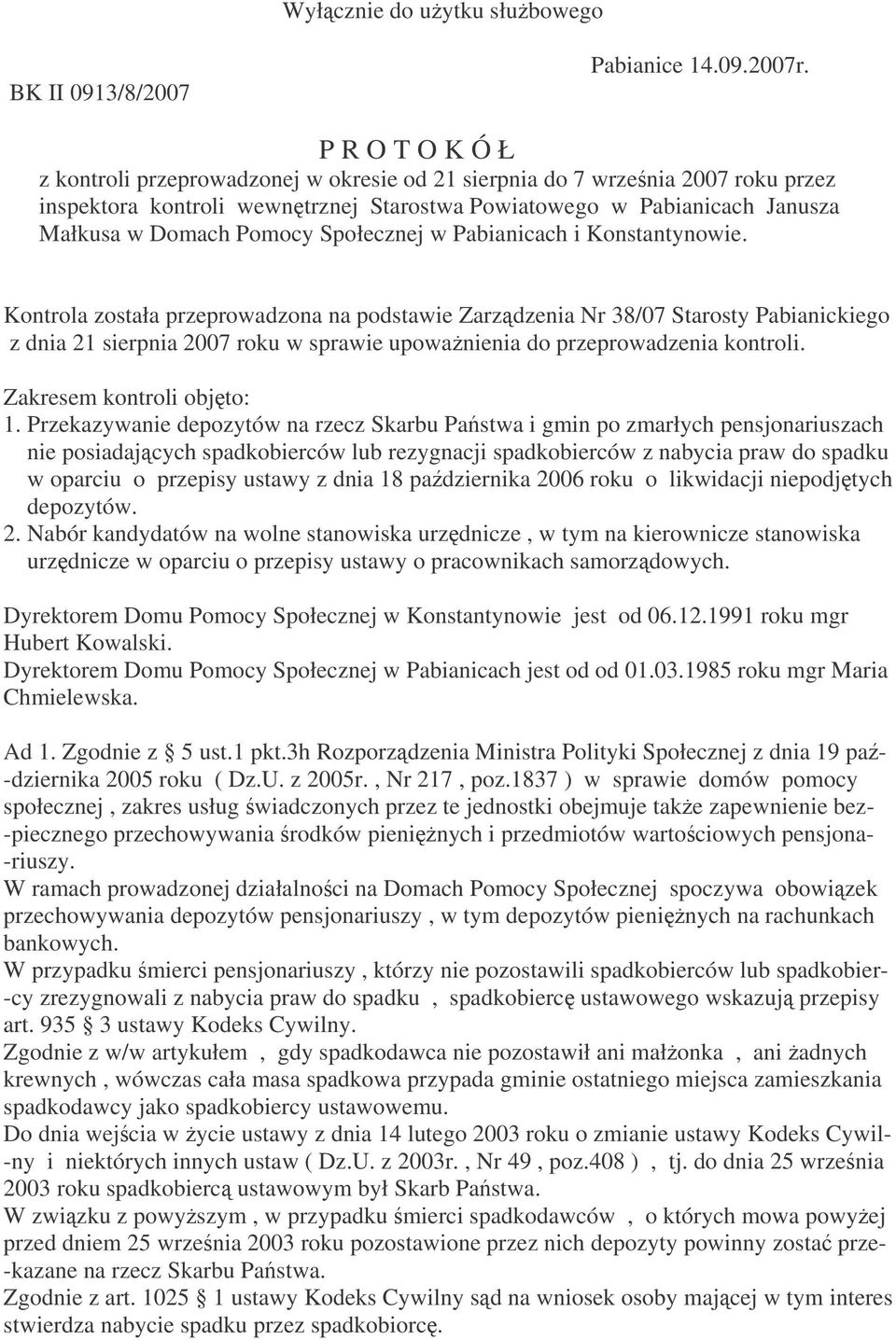 Społecznej w Pabianicach i Konstantynowie.