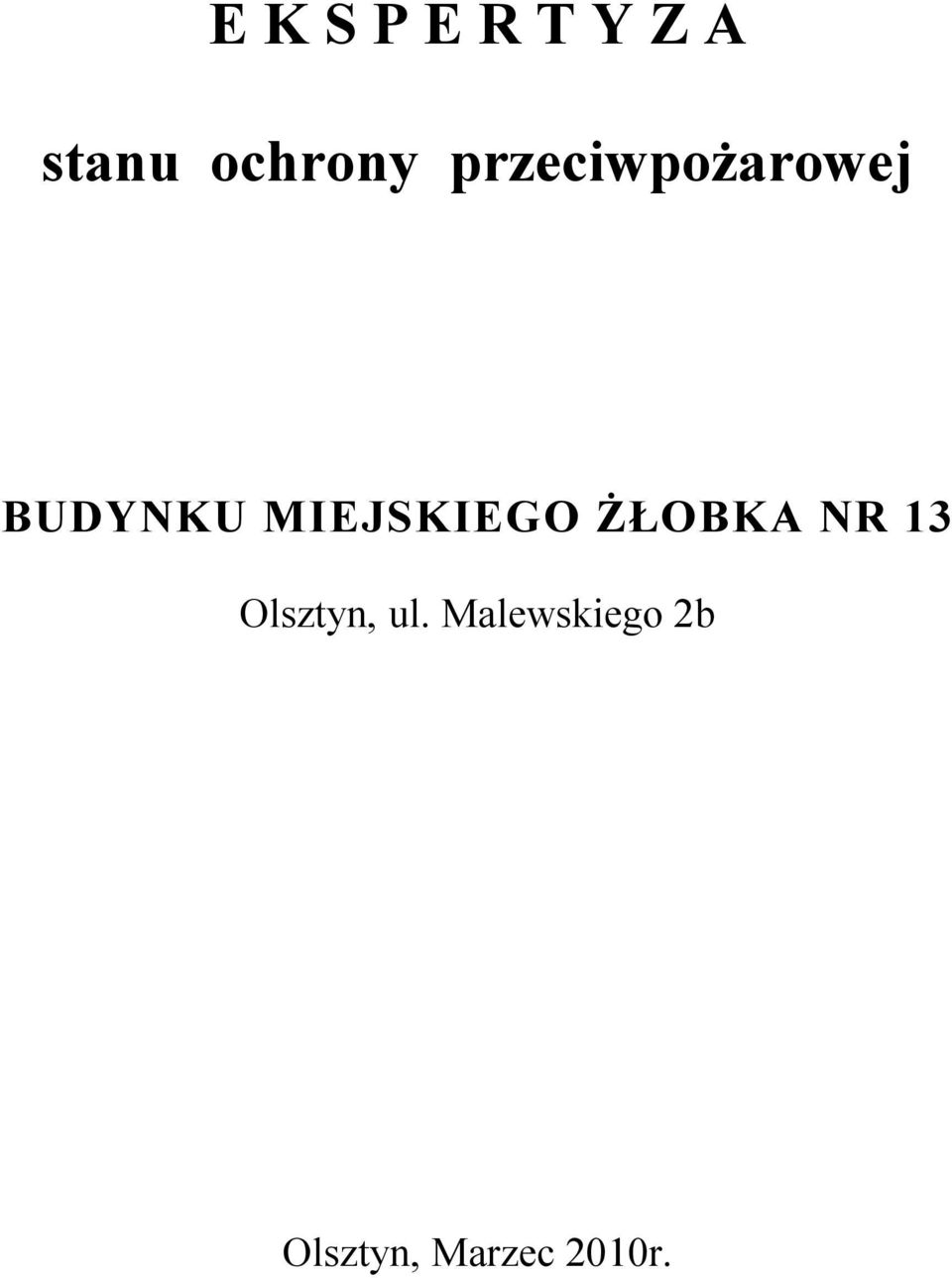 MIEJSKIEGO OBKA NR 13 Olsztyn,