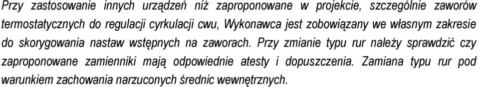 wstępnych na zaworach.