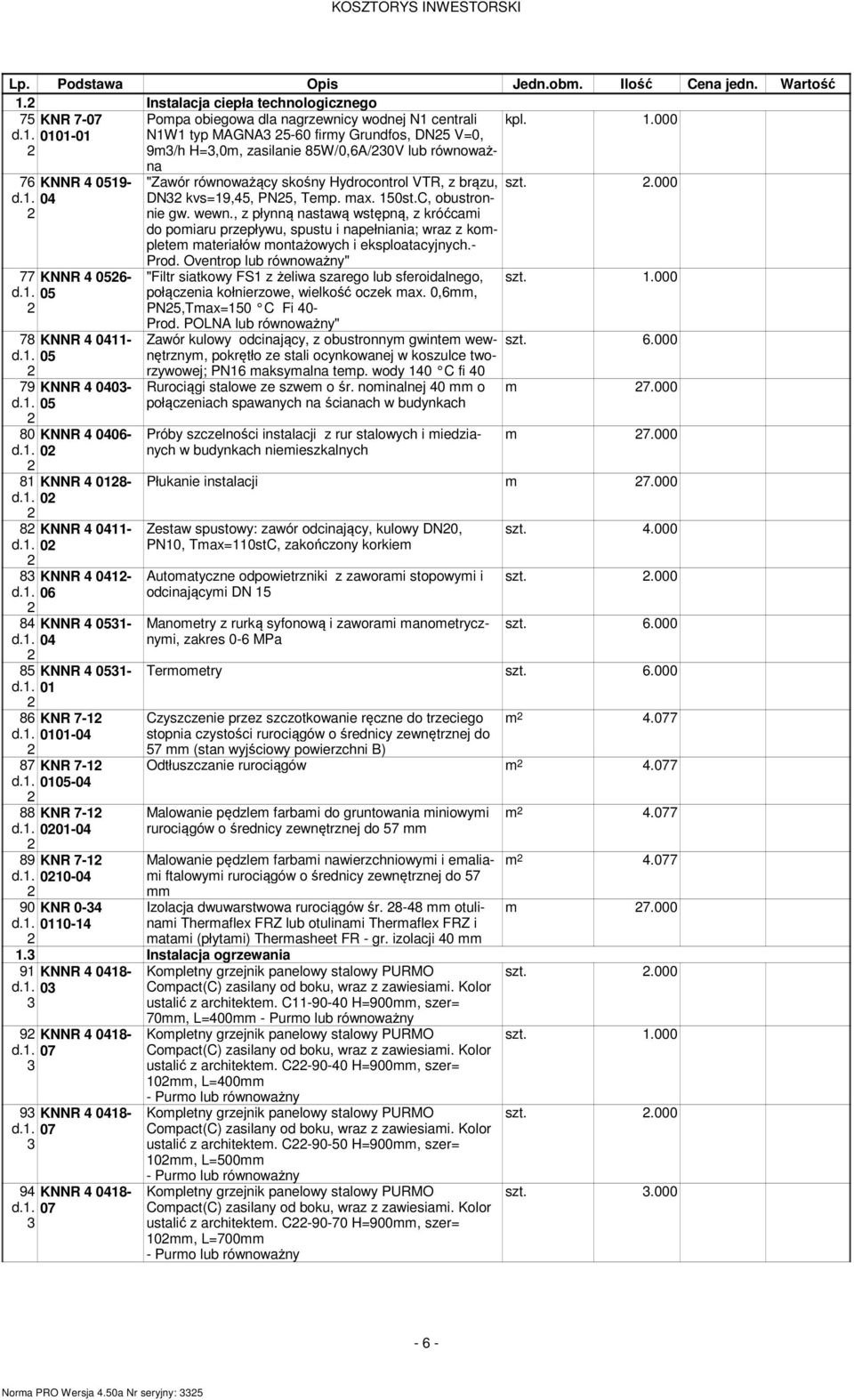 kpl. 1.000 na "Zawór równoważący skośny Hydrocontrol VTR, z brązu, DN kvs=19,5, PN5, Temp. max. 150st.C, obustronnie gw. wewn.