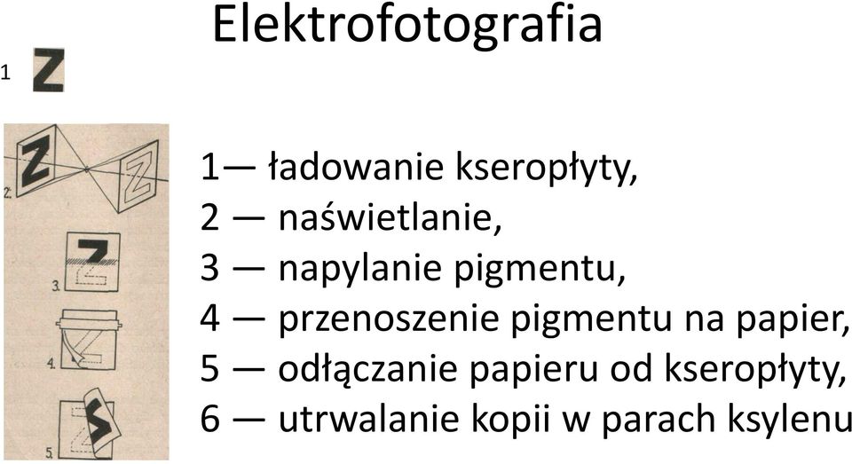 przenoszenie pigmentu na papier, 5 odłączanie