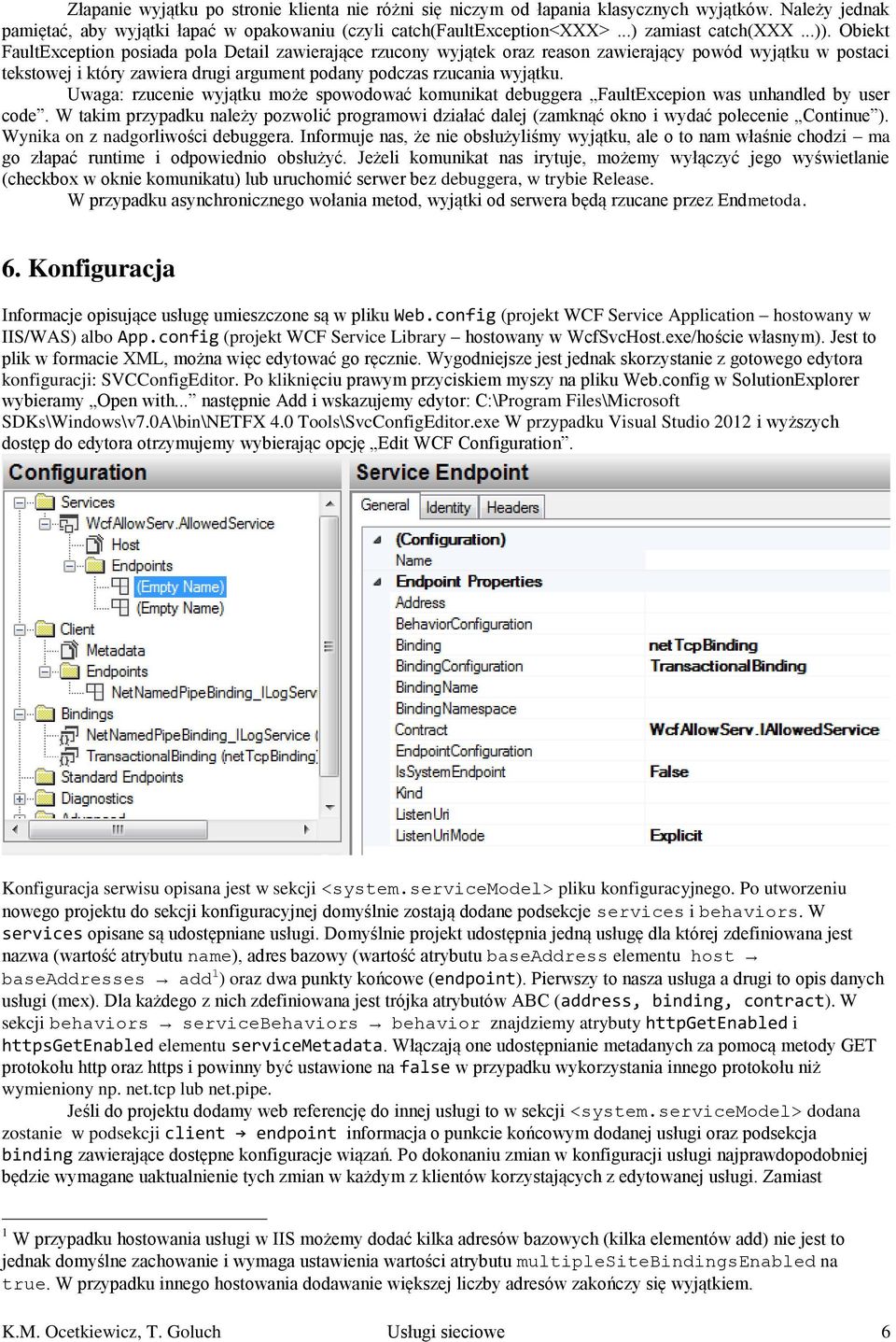 Obiekt FaultException posiada pola Detail zawierające rzucony wyjątek oraz reason zawierający powód wyjątku w postaci tekstowej i który zawiera drugi argument podany podczas rzucania wyjątku.