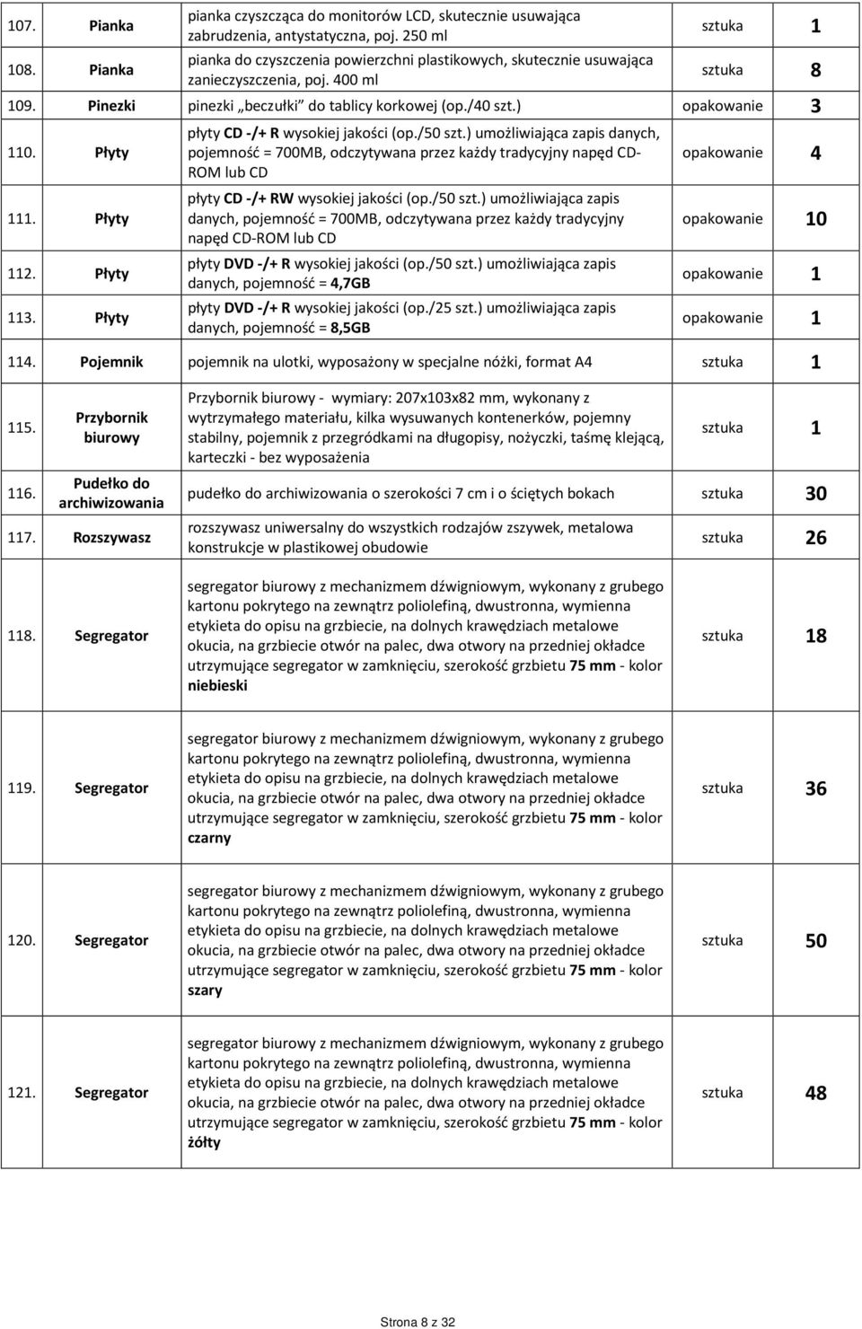 Płyty płyty CD -/+ R wysokiej jakości (op./50 szt.) umożliwiająca zapis danych, pojemność = 700MB, odczytywana przez każdy tradycyjny napęd CD- opakowanie 4 ROM lub CD 111.