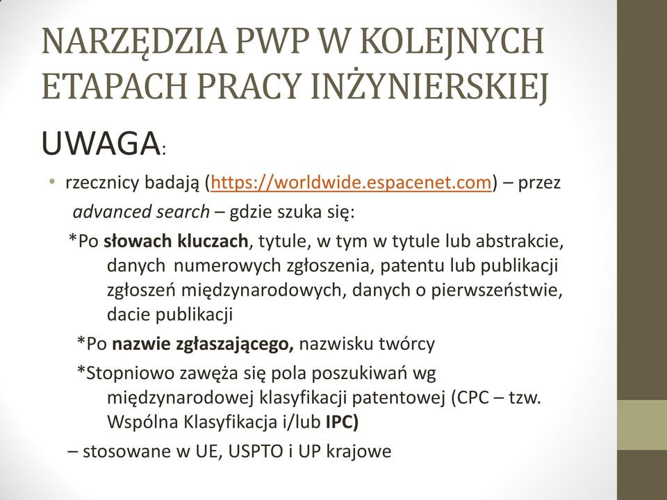 numerowych zgłoszenia, patentu lub publikacji zgłoszeń międzynarodowych, danych o pierwszeństwie, dacie publikacji *Po