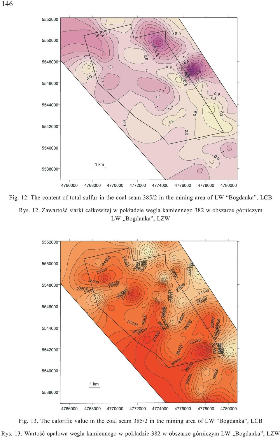 Zawartoœæ siarki ca³kowitej w pok³adzie wêgla kamiennego 382 w obszarze górniczym LW Bogdanka, LZW