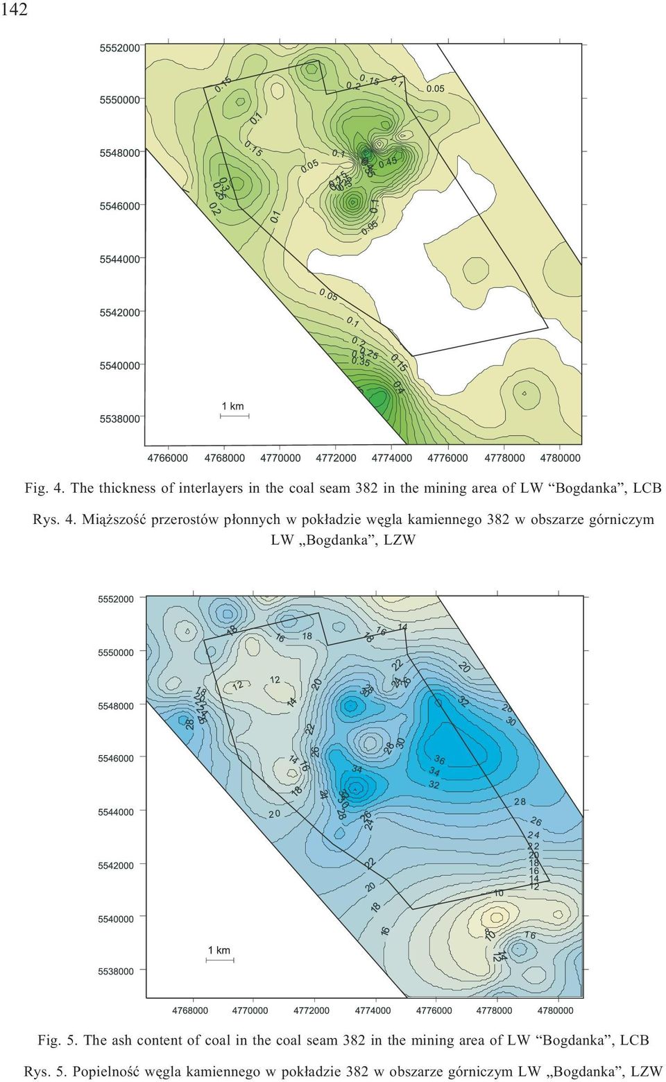 Mi¹ szoœæ przerostów p³onnych w pok³adzie wêgla kamiennego 382 w obszarze górniczym LW Bogdanka,