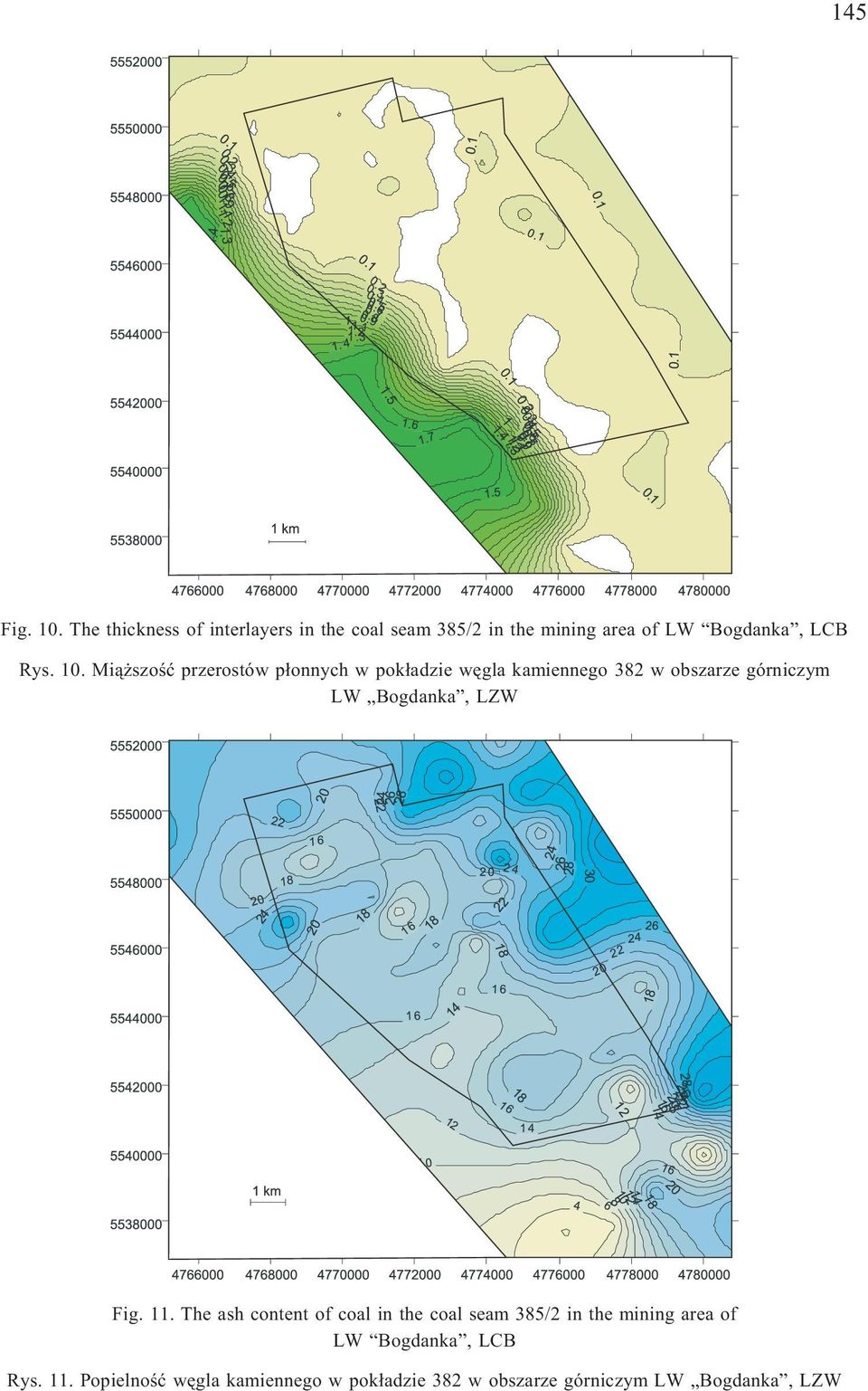 Mi¹ szoœæ przerostów p³onnych w pok³adzie wêgla kamiennego 382 w obszarze górniczym LW Bogdanka,