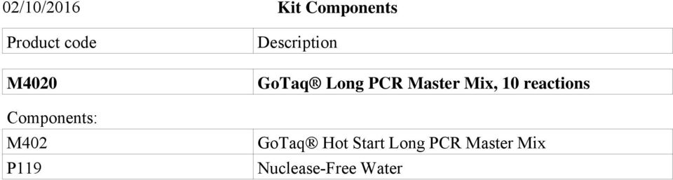 GoTaq Long PCR Master Mix, 10 reactions
