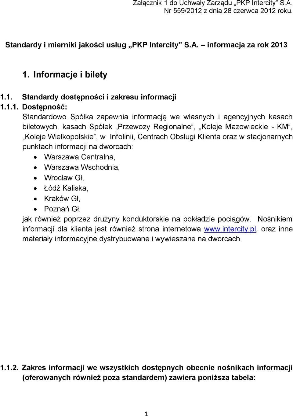 Centrach Obsługi Klienta oraz w stacjonarnych punktach informacji na dworcach: Warszawa Centralna, Warszawa Wschodnia, Wrocław Gł, Łódź Kaliska, Kraków Gł, Poznań Gł.