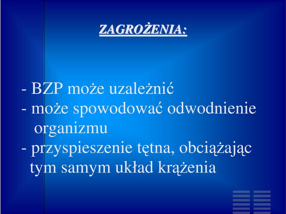 organizmu - przyspieszenie