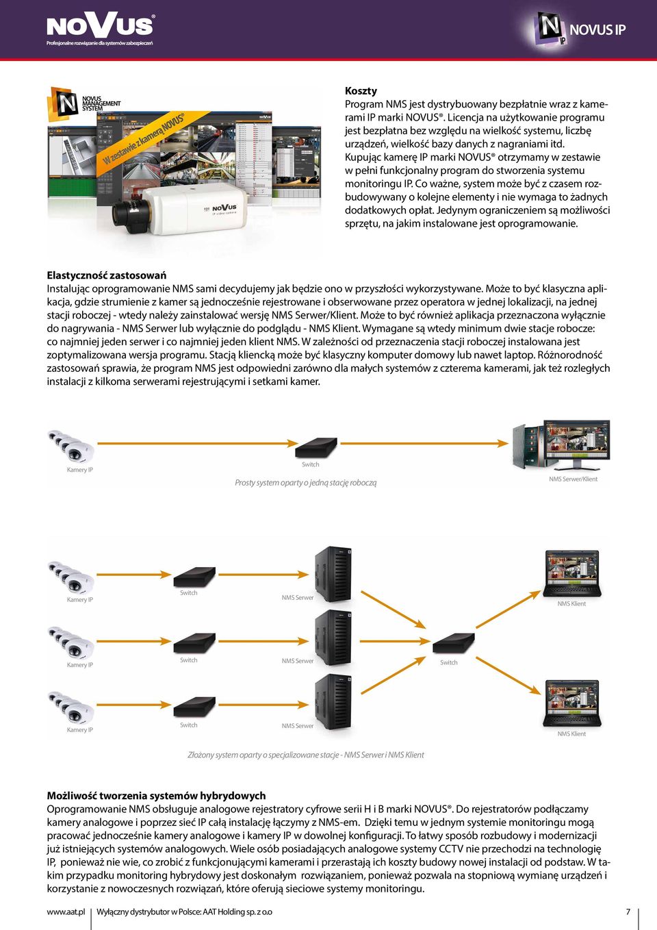 Kupując kamerę IP marki NOVUS otrzymamy w zestawie w pełni funkcjonalny program do stworzenia systemu monitoringu IP.