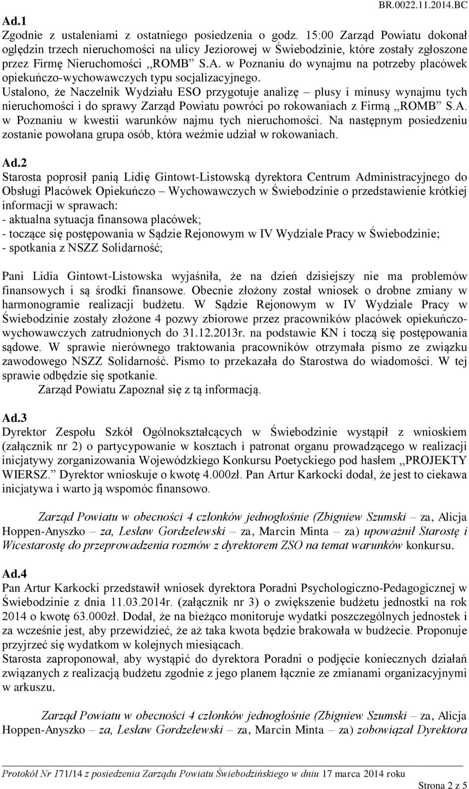 w Poznaniu do wynajmu na potrzeby placówek opiekuńczo-wychowawczych typu socjalizacyjnego.