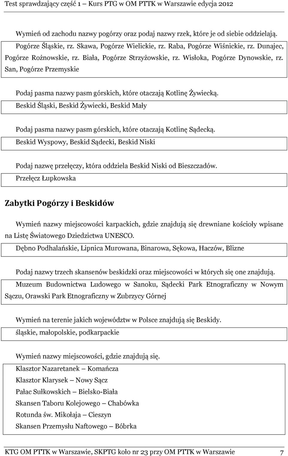 Beskid Śląski, Beskid Żywiecki, Beskid Mały Podaj pasma nazwy pasm górskich, które otaczają Kotlinę Sądecką.