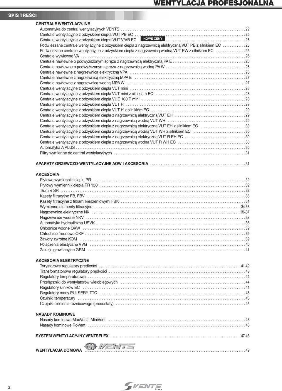 .................................................... 5 Podwieszane centrale wentylacyjne z odzyskiem ciep a z nagrzewnicà elektrycznà VUT PE z silnikiem EC.