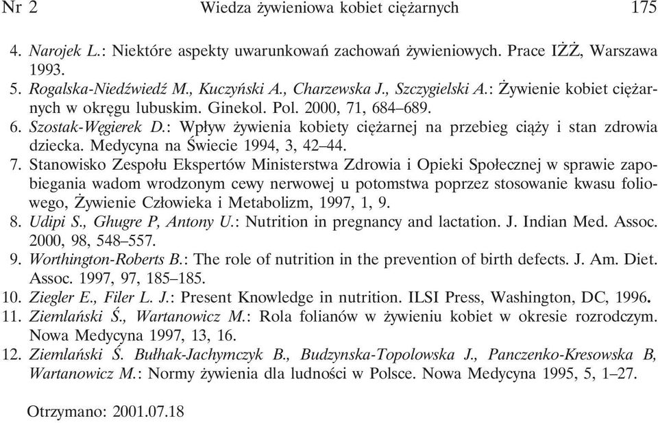Medycyna na Świecie 1994, 3, 42 44. 7.