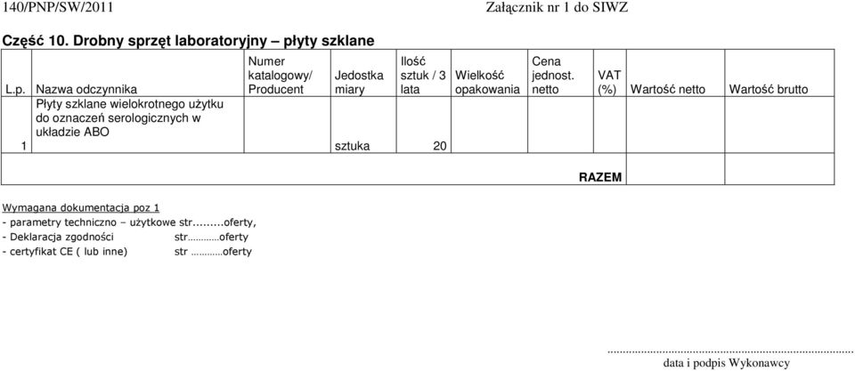 Płyty szklane wielokrotnego uŝytku do