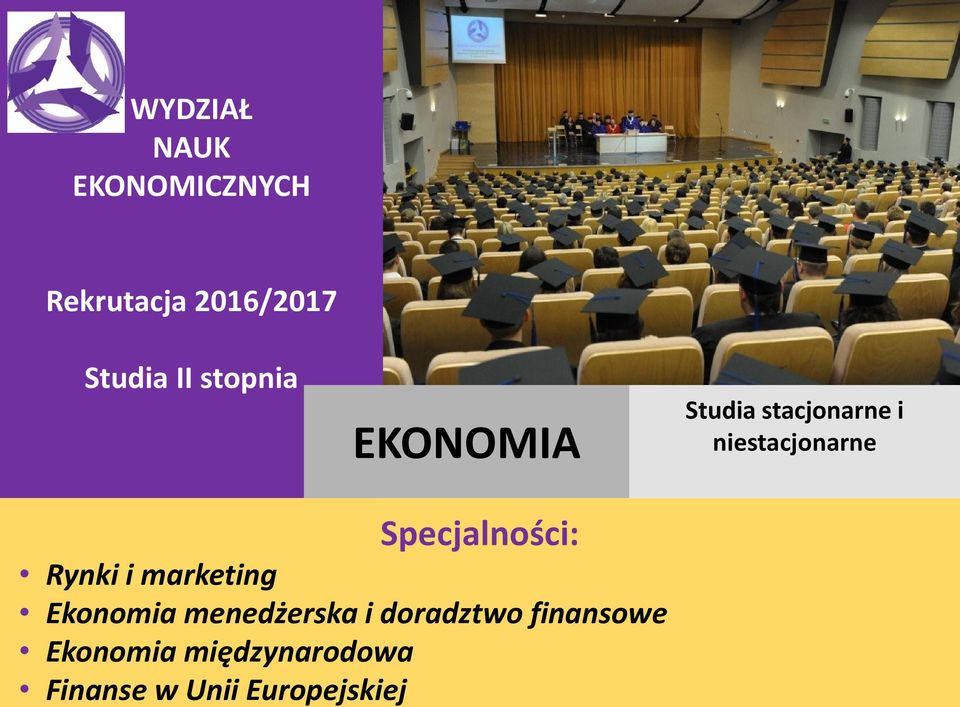 Specjalności: Rynki i marketing Ekonomia menedżerska i