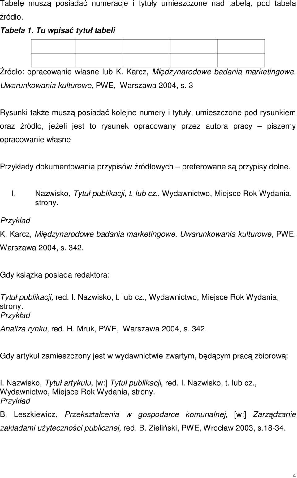 3 Rysunki także muszą posiadać kolejne numery i tytuły, umieszczone pod rysunkiem oraz źródło, jeżeli jest to rysunek opracowany przez autora pracy piszemy opracowanie własne y dokumentowania