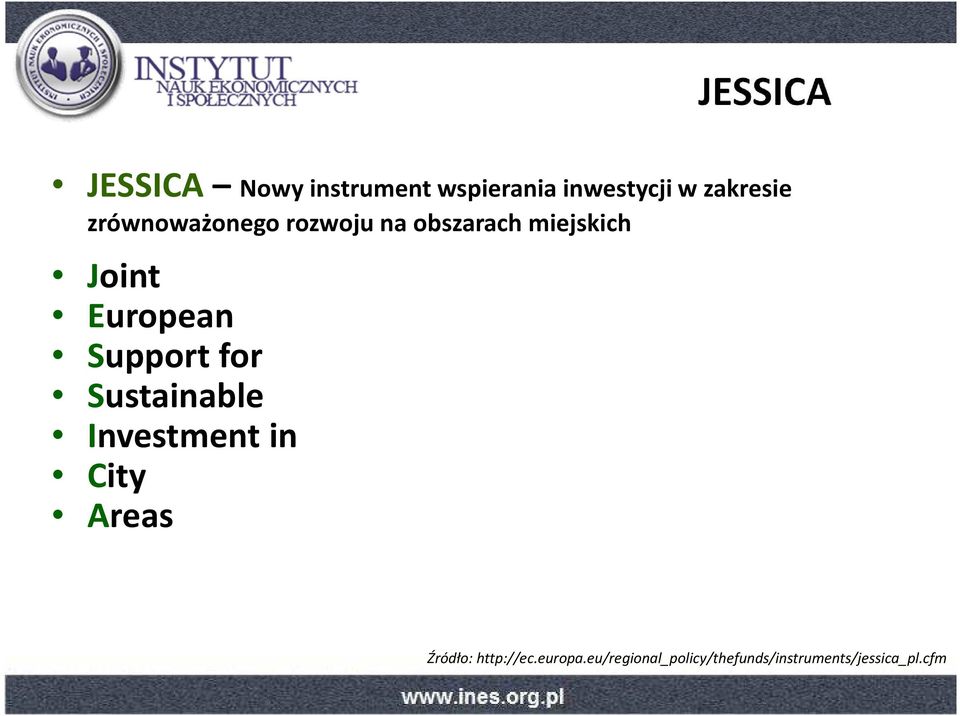 European Support for Sustainable Investment in City Areas