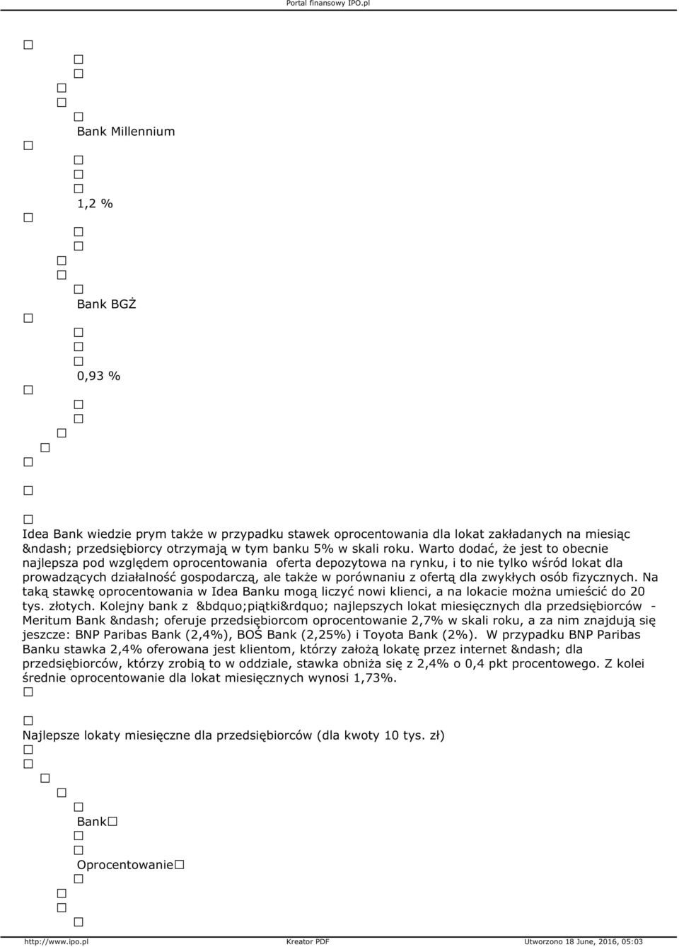 dla zwykłych osób fizycznych. Na taką stawkę oprocentowania w Idea u mogą liczyć nowi klienci, a na lokacie można umieścić do 20 tys. złotych.