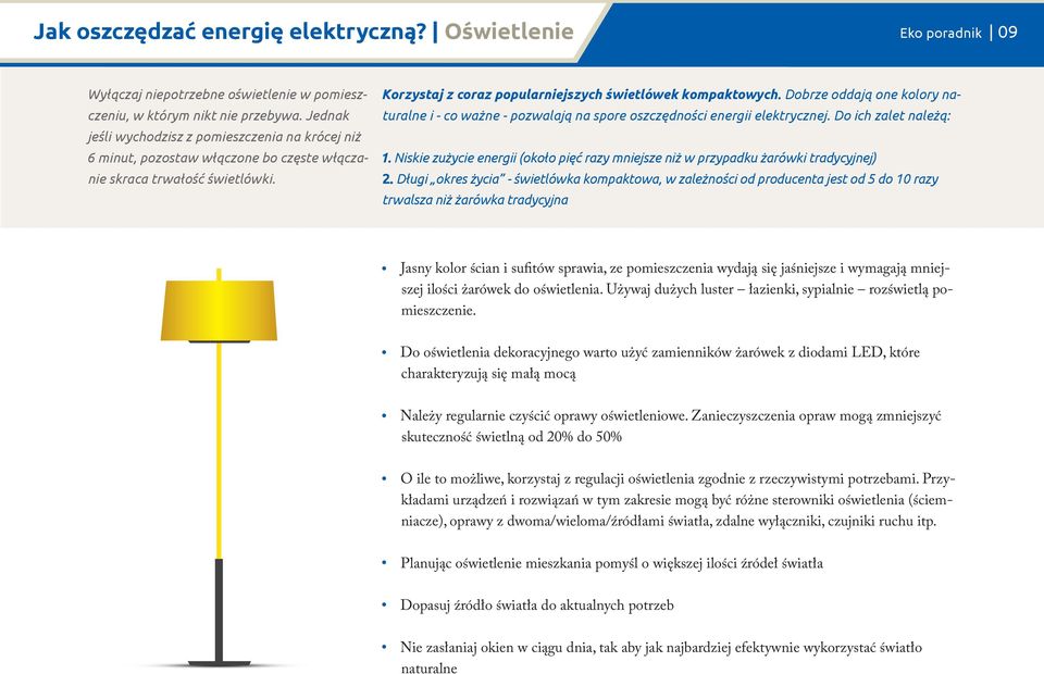 Dobrze oddają one kolory naturalne i - co ważne - pozwalają na spore oszczędności energii elektrycznej. Do ich zalet należą: 1.